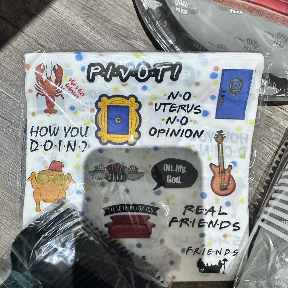 Friends TV Show Party Supplies Set - Black and White 20 guest